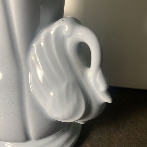 Vintage CHADWICK Double Swan Powder Blue Vase - Picture 6 of 11